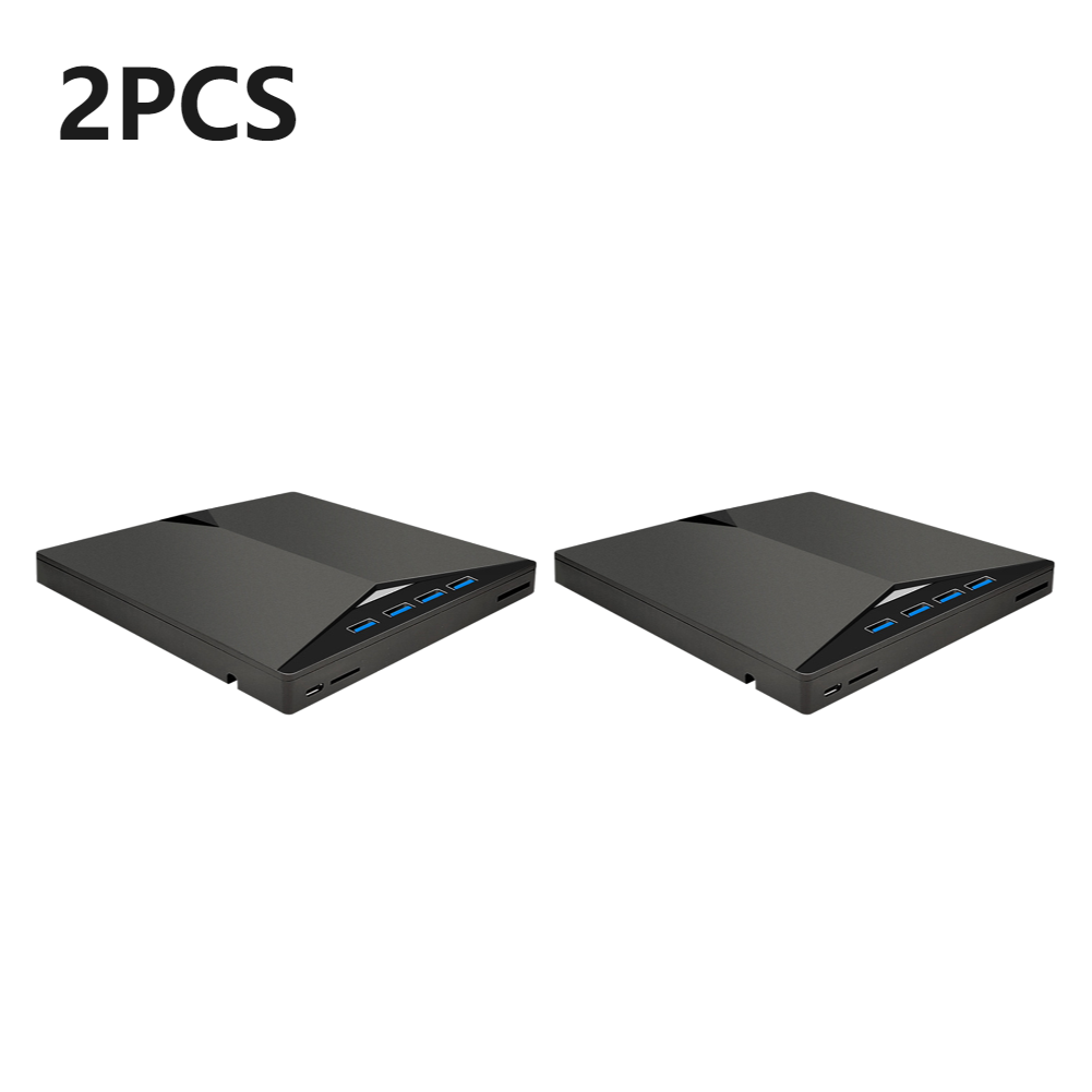 2/1 pces cd dvd drive 7-em-1 cartão sd/tf dvd/cd leitor de disco queimador portátil usb discos ópticos externos unidades para computador portátil: BRANCO