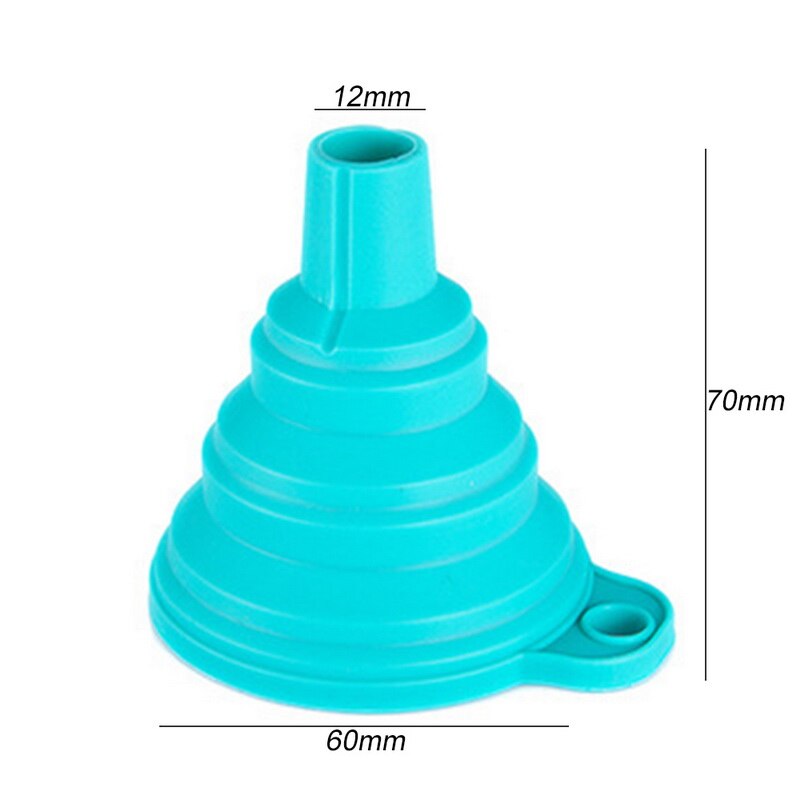 Mini Opvouwbare Trechter Silicone Inklapbare Trechter Opvouwbare Draagbare Trechters Worden Opgehangen Huishoudelijke Vloeibare Doseren Keuken Gereedschap