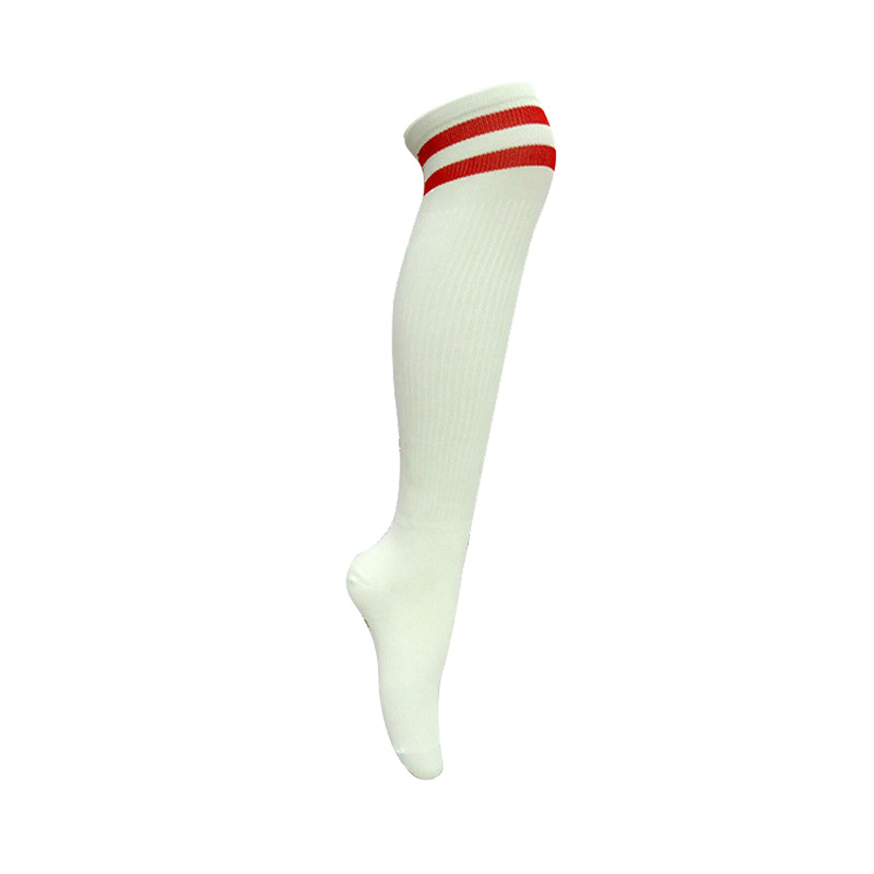 Professionelle Erwachsene kinder Lange Team fußball socken Über Knie-hohe Baumwolle gestreiften kinder Socken Männlich Weiblich Sport Fußball socken: white / kids size 26-36