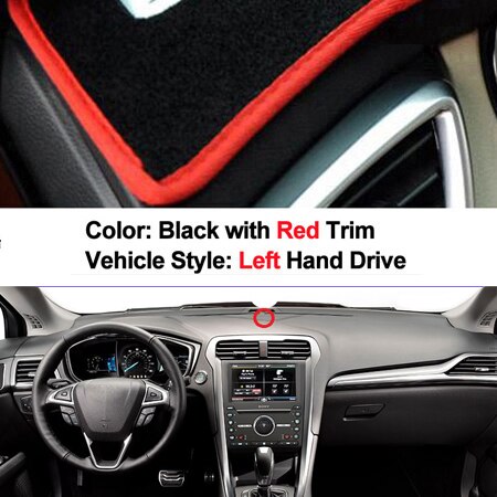 Cubierta interior para salpicadero de coche, tapete, capa, 2 capas, para Ford Fusion / Mondeo LHD RHD: LHD Red