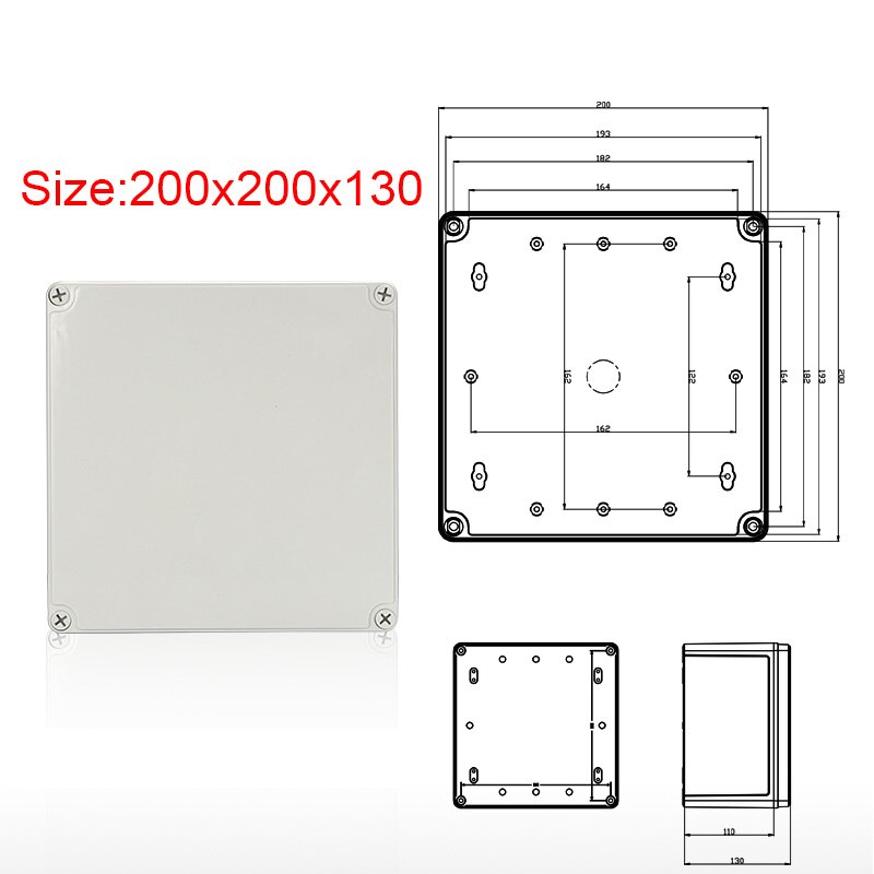 IP67 Waterproof Electrical Junction Box ABS plastic Enclosure Case Outdoor Distribution box for CCTV Camera