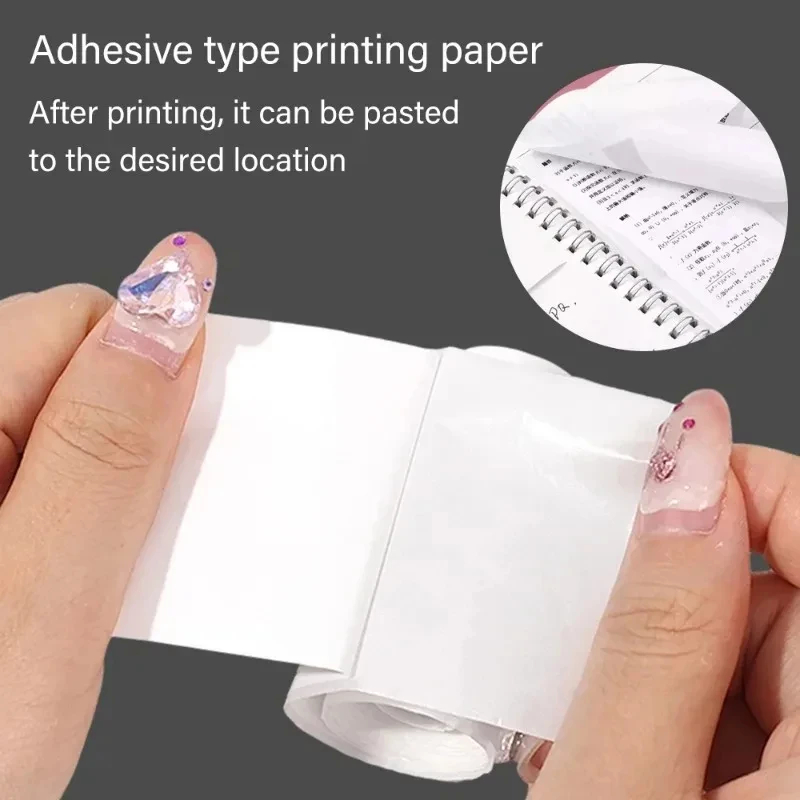 10 Rolls Mini Printer Label Sticker 57x25MM Self-adhesive Paper Thermal Label Printer Paper Kids Camera Instant Printing Papers