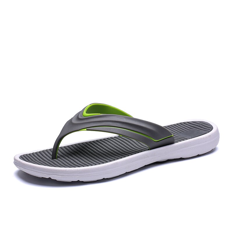 Men Shoes Summer Men Flip Flops Beach Sandals Anti-slip Zapatos Hombre Casual Shoes: Gray / 10