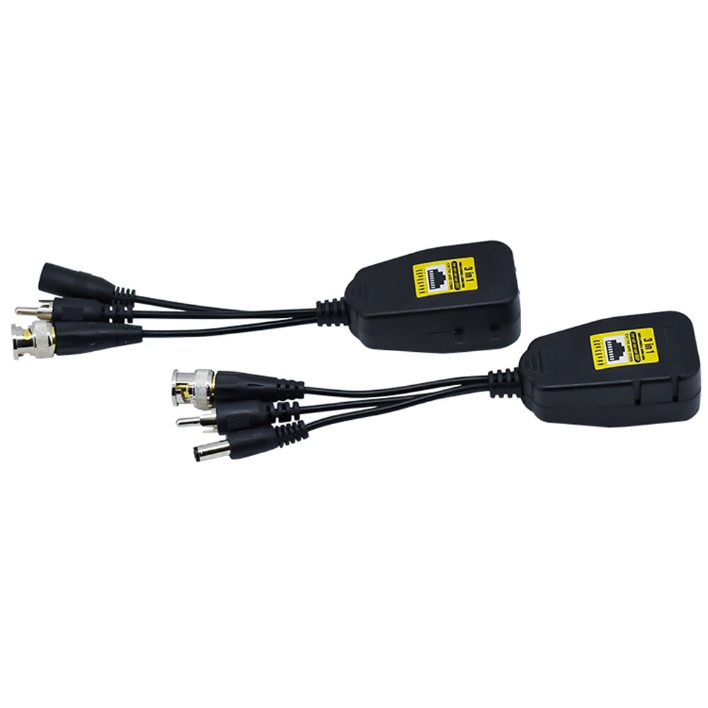 5Pair/Lot 1CH Passive Video Power Audio Balun Transceiver to RJ45 Converter For High Definition 5MP 8MP AHD/CVI/TVI Cameras