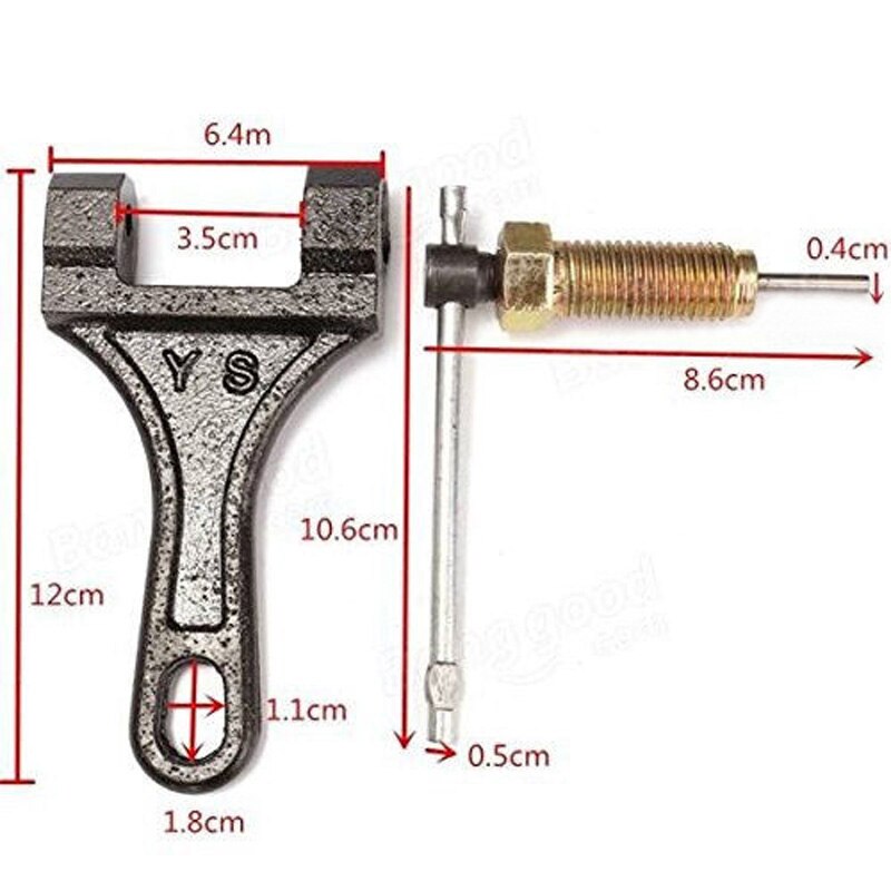 1*Chain Splitter Cutter Breaker Tool Motorcycle Bike Chains 420-530 Breaker Link Splitter Pin Remover Repair Tool Wrench