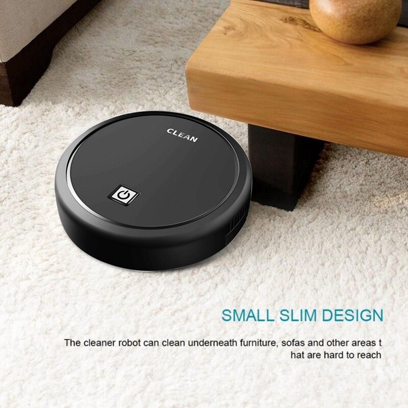 Automatic USB Charging Wireless ing Robot Vacuum Cleaner Cordless Vaccum Robot Carpet Robots Mop Robot Black