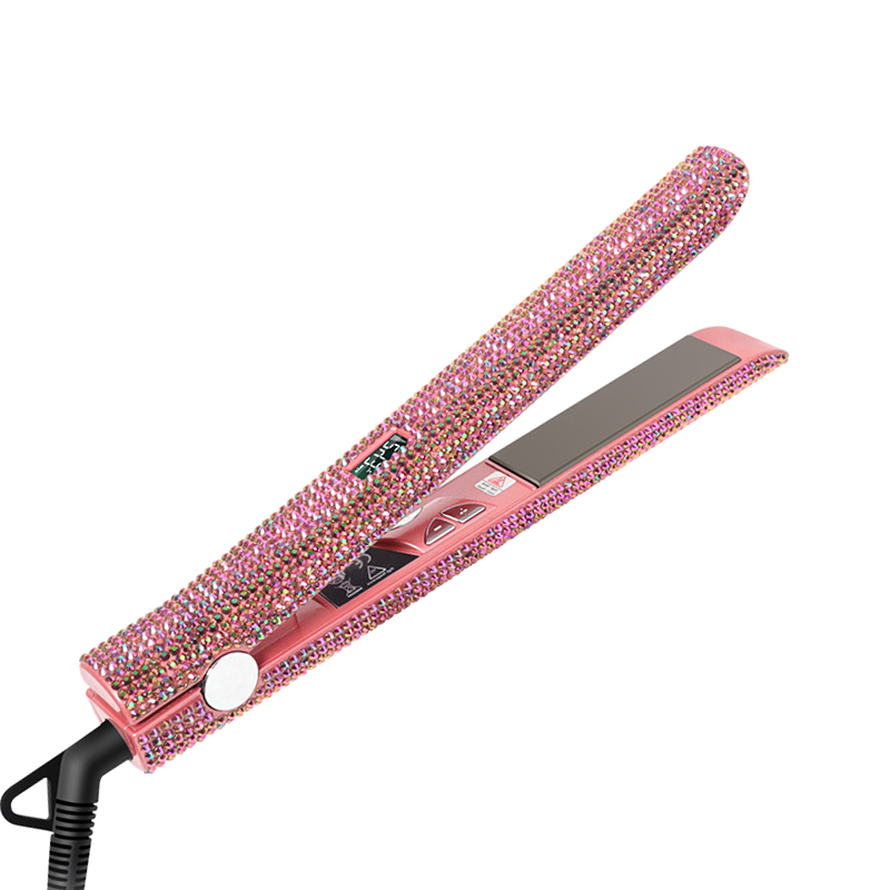 Plattång och locktång i titan plattjärn strass plattjärn plancha y rizador en uno plancha pelo dual voltage: Mång / Eu