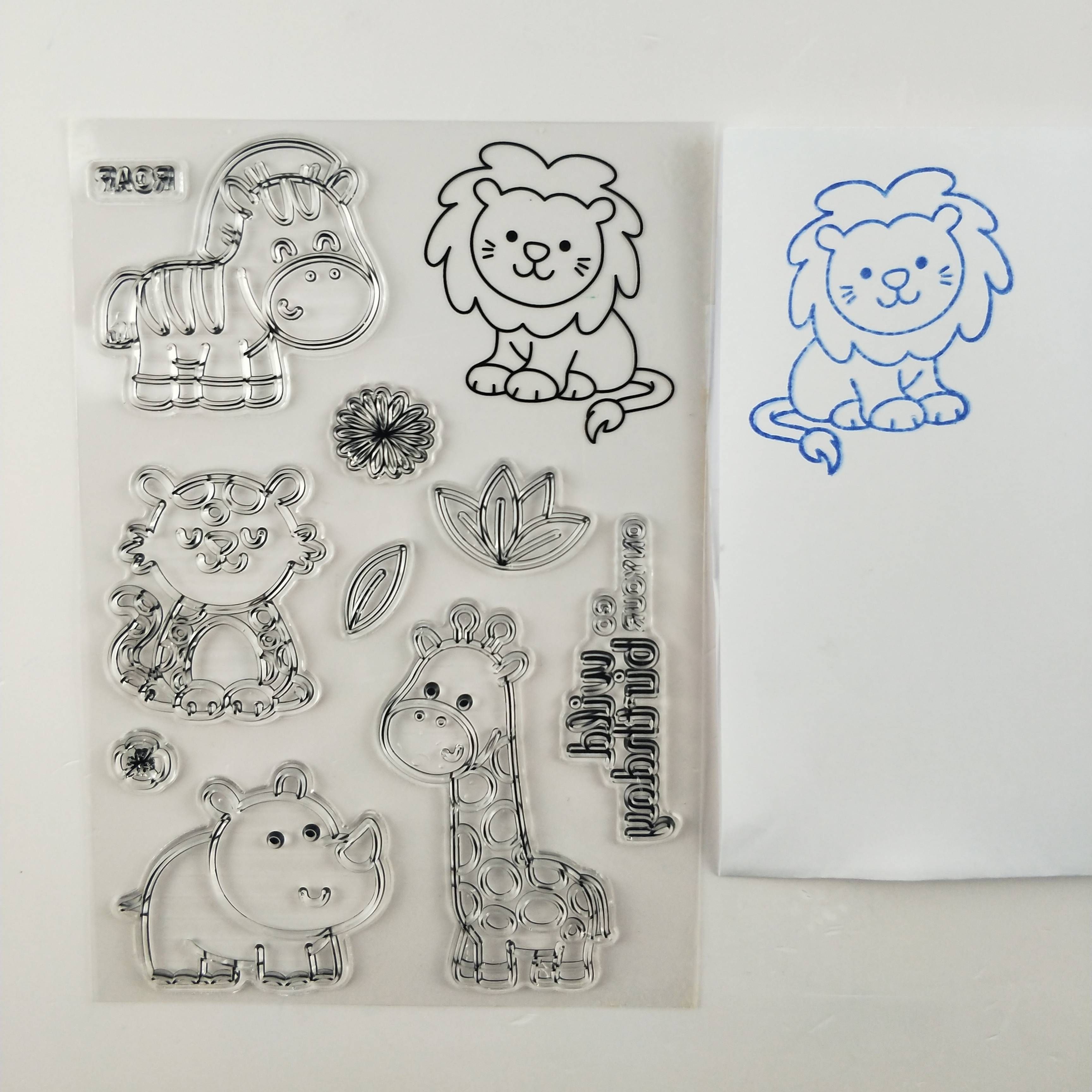 Stamp Retro The Zoo Graphic DIY Signet Handmade Transparent Seal Re-Use Adornment Silica Gel Diary Craft Production