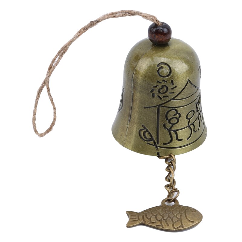 Blessing Bell Luck Feng Shui Bell Blessing Good Luck Fortune Hanging Wind Chime Decorative Pendant: mural