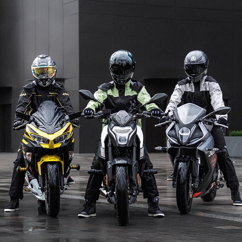 Outdoor Motorcycle aterproof Clothing Ultra-thin Raincoat Set Motocross Breathable Comfortable Reflective Climbing Rain Coat