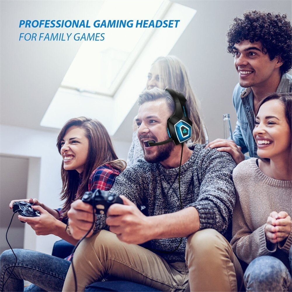 Giausa gaming sport headset stereo bas hörlur mikrofon led ljus för  ps4 xbox en pc +5000 dpi 6 knappar pro gaming mus