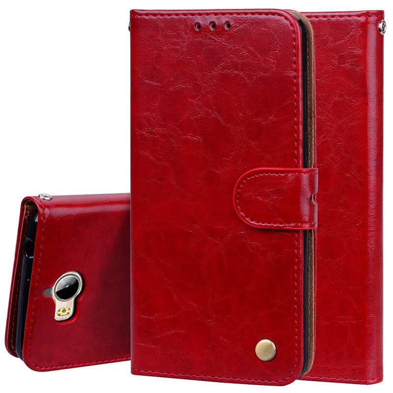 Phone Case For Huawei Y5 Mya-l22 Mya-u29 Wallet Huawei Y5 Silicone Leather Flip Book Covers For Huawei Y5 Case: Red