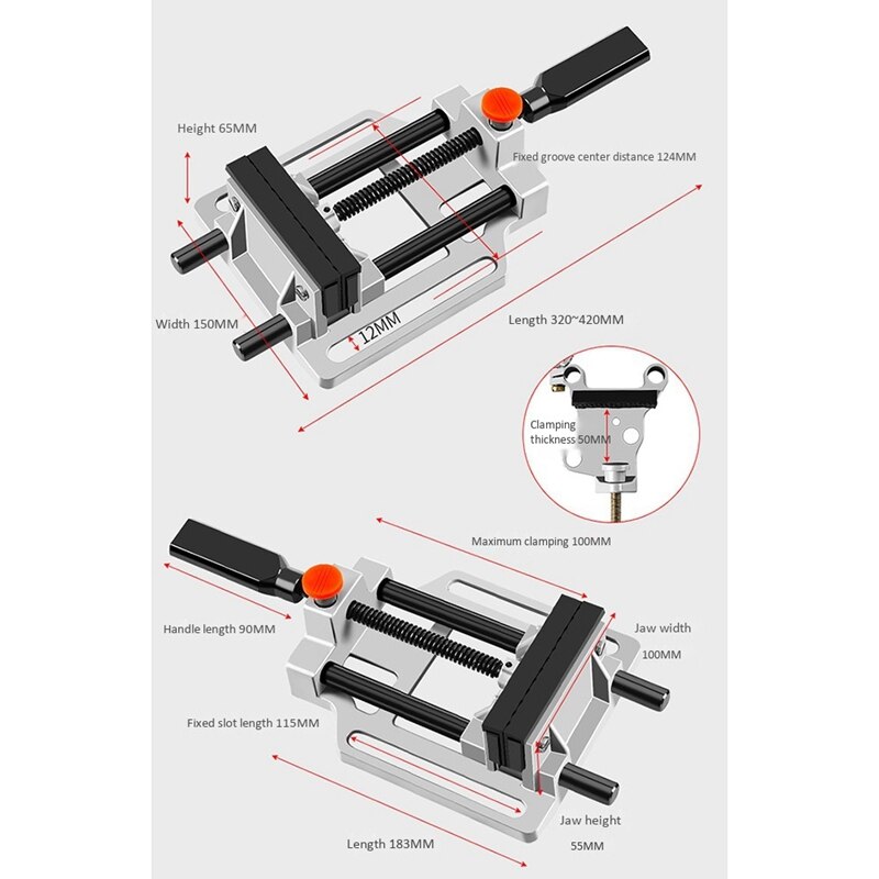 Miniature Hobby Clamp on Table Bench Vise Tool Vise Multi-Functional Table Vice Carving Bench Clamp Press Flat Vice
