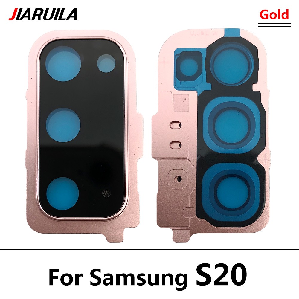 Neue Für Samsung S20 Ultra S20 Fe S20 Plus S20 Reparatur Ersetzen Zurück Kamera Glas Objektiv Abdeckung mit Rahmen Halfter Ersatz Teil: Braun