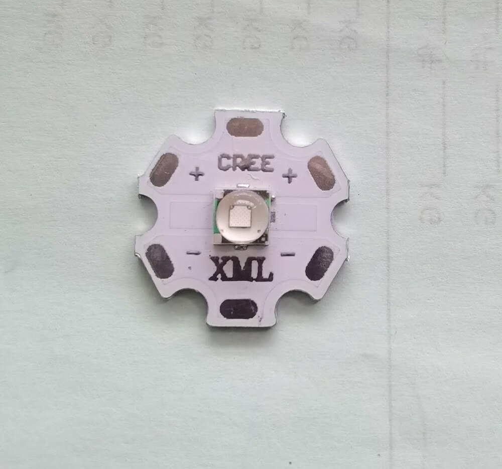 1PCS CREE XML XM-L T6 LED U2 10W Cold White Warm White Blue UV High Power LED Emitter Diode with 16mm 20mm PCB for DIY