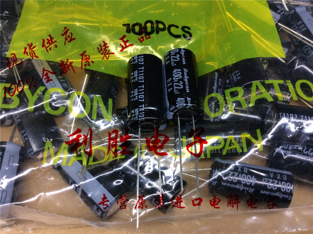 20PCS/50PCS Japan Rubycon BXA 400V22UF 12.5X25MM Aluminum Electrolytic Capacitor 22UF 400V Long Life 22uF/400v