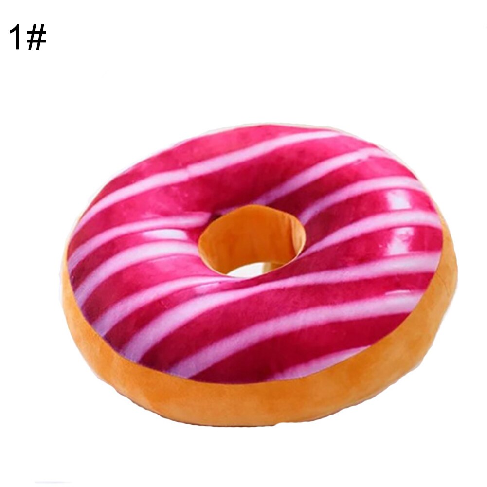 Tapis de voiture en peluche 3D, nourriture Donut en peluche drôle, maison canapé chaise, coussins de voiture: 1