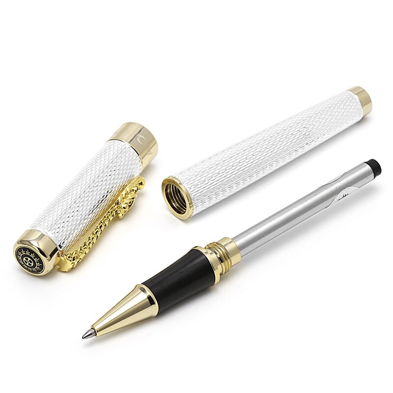 Stylo Roller Jinhao 1200 Dragon D'Or Rouge Cristal - Stylo Élégant Avec Recharge Noire