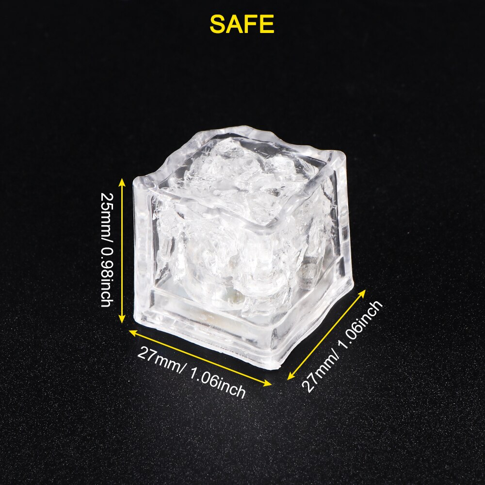 1/12 stücke Eiswürfel Licht Mehrfarbig Dekorative LED Flüssigkeit Sensor Eiswürfel LED glühen hell hoch Für Bar Verein Hochzeit partei Champagner
