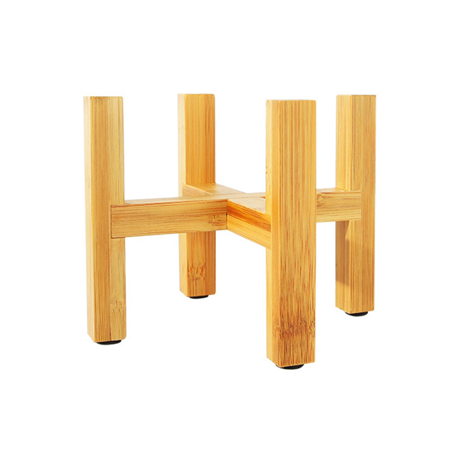 Durable Wood Planter Pot Trays Flower Pot Rack Strong Free Standing Bonsai Holder Home Garden Indoor Display Plant Stand Shelf: M 14.3X11CM