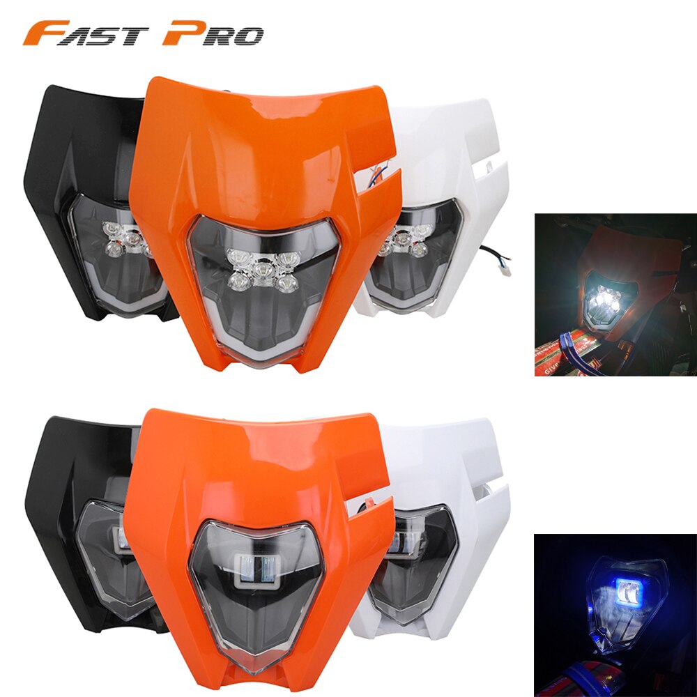 Faro LED para motocicleta faro linterna para cabeza para KTM EXC EXCF SX SXF XC XCF XCW XCFW TPI 125, 150, 250, 300, 350, 450, 530 MX ADV-