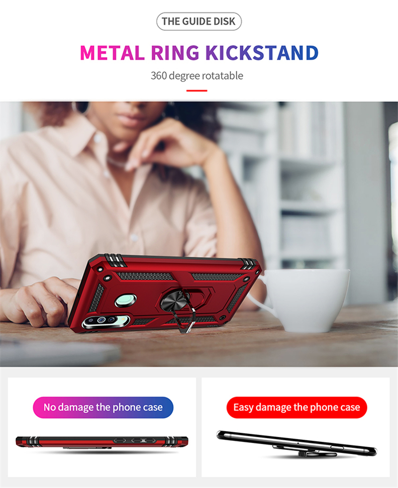 For Samsung Galaxy A60 A80 A90 5G Case Armor Holder Magnetic Car Ring Phone Case For Samsung A40S A70E M40 M40S M42 Back Cover