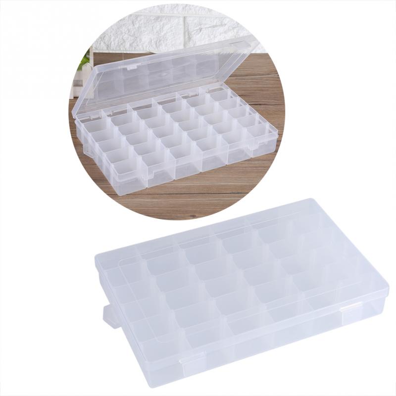 Essential 36 Grids Compartment Storage Box Practical Adjustable Plastic Case for Bead Rings Jewelry Display Organizer