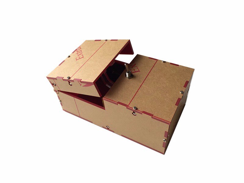 Caja inservible, kit de bricolaje, máquina inútil, de cumpleaños, juguete de broma, dame una nueva caja, máquina divertida, decoraciones de juguete para niños: Rojo