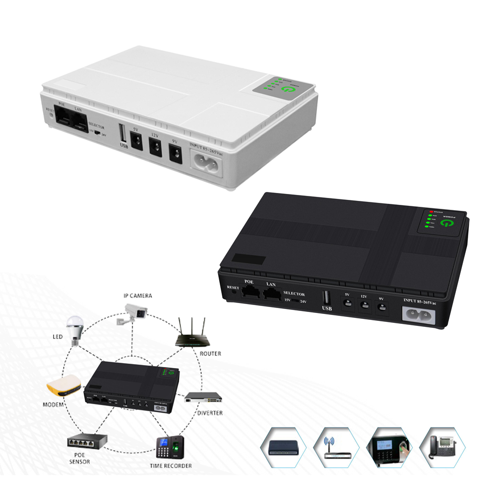 GalexLab 36W DC UPS Voeding - 10400mAh Draagbare Noodstroomaccu voor Router, POE LAN, Mobiele Apparaten
