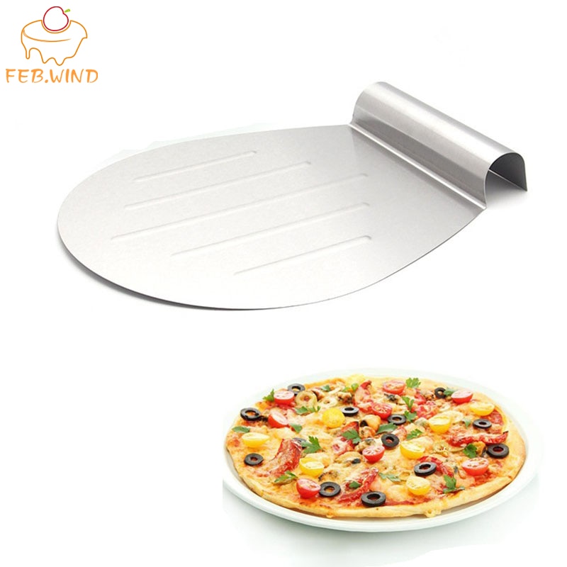 Bakvormen Pizza Schil Schop Schraper Transfer Rvs Brood Cake Tray Bewegende Plaat Bakken Tools 176