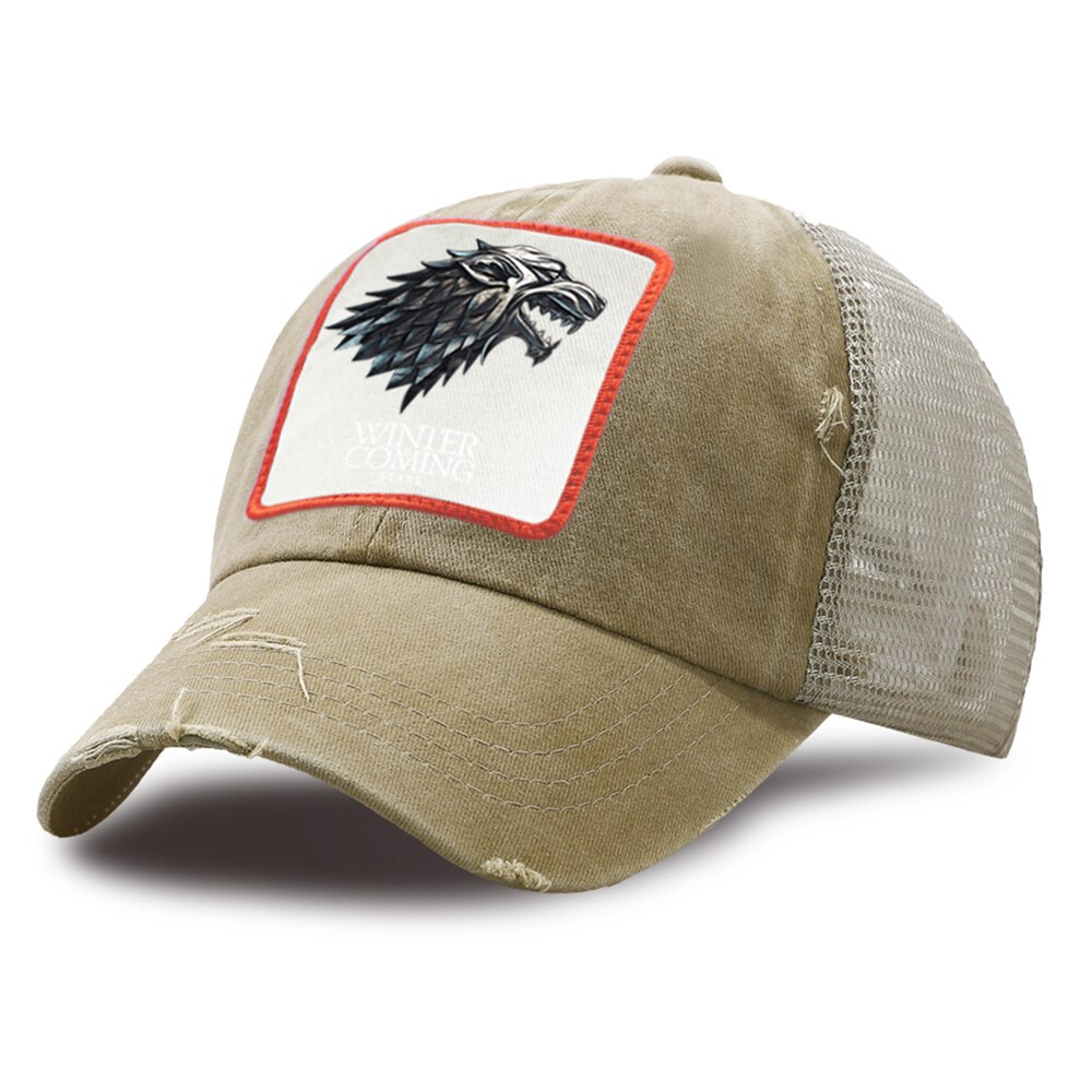 Skarp vinter kommer baseballkasket unisex afslappet baseballkasket åndbar bomuld ridesolhatte sommer udendørs snapback hat: Khaki 6