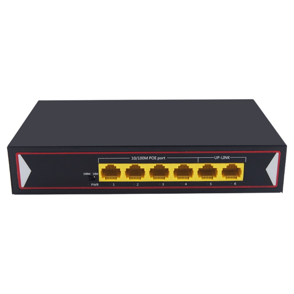 CCTV 4-Port 10/100M PoE Net Switch/Hub Power Over Ethernet PoE&Optical Transmission For IP Camera System Network Switches