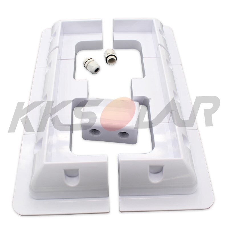 7Pcs Abs Zonnepaneel Beugel Montage Ondersteuning Wit Voertuig Garages Voor Rv Campers Solar Caravana Kits: WHITE