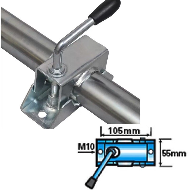 Ego anhänger 48mm clamp für anhänger jockey rad oder prop steht, anhänger jack, anhänger jockey rad clamp, anhänger teile