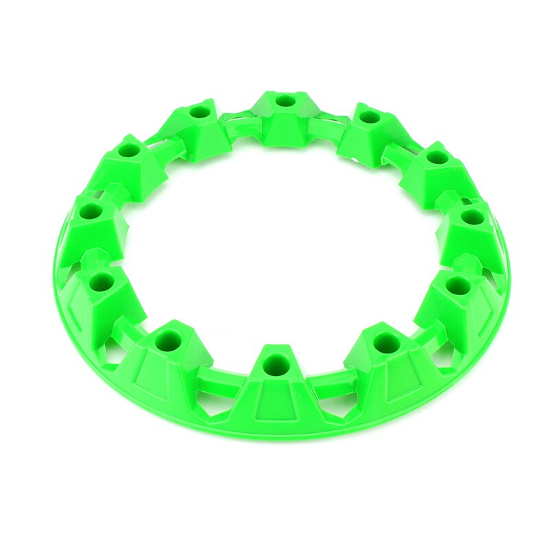 2Pcs 7-inch ATV Wheel Trim Hub Protection Decor Rim Cap Universal Vehicle All Terrain wheel Plastic Cover fit to 7 inch tires: green