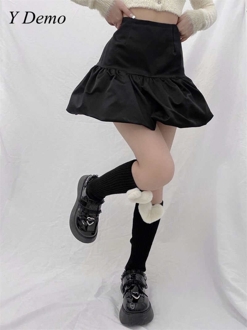 Ydémo – cuissardes chaudes pour femmes, bottes tricotées, chaussettes fines, couvre-jambes, style Harajuku, collection printemps et hiver