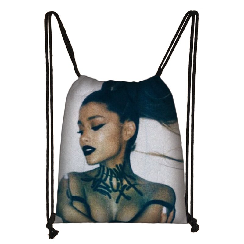 Ariana Grande 3D Drawstring Bag Printing Backpack Daily Casual Boys Girls knapsack Drawstring Bags: 013