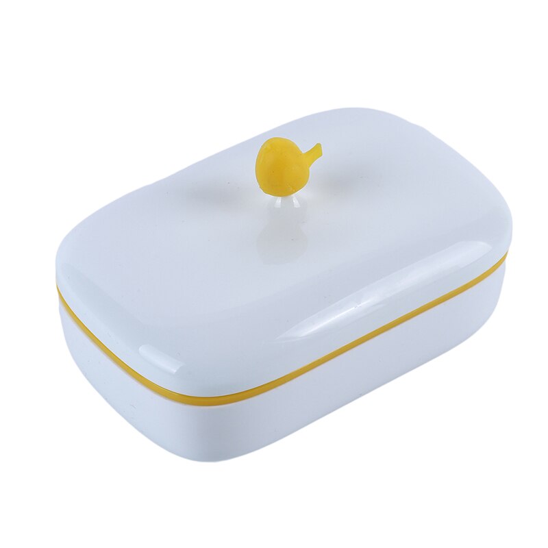 Jaboneras de doble drenaje, caja de Color sólido Simple antideslizante, baño , jabones hechos a mano, organización de almacenamiento hogareña: yellow bird