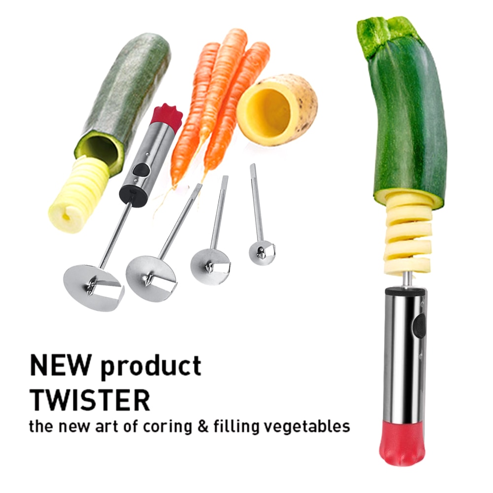Bore grøntsagsfrugtkerner med ergonomisk anti-slip håndtag denukleator til kerneboring udhulning af zucchini kartofler gulerod pære