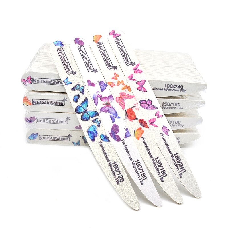 50 Stks/partij Nagelvijlen Double Side Professionele Nagels Bestand Sterke Schuurpapier Wasbare Art Nail Buffer File Professionele Accessoires: MIX