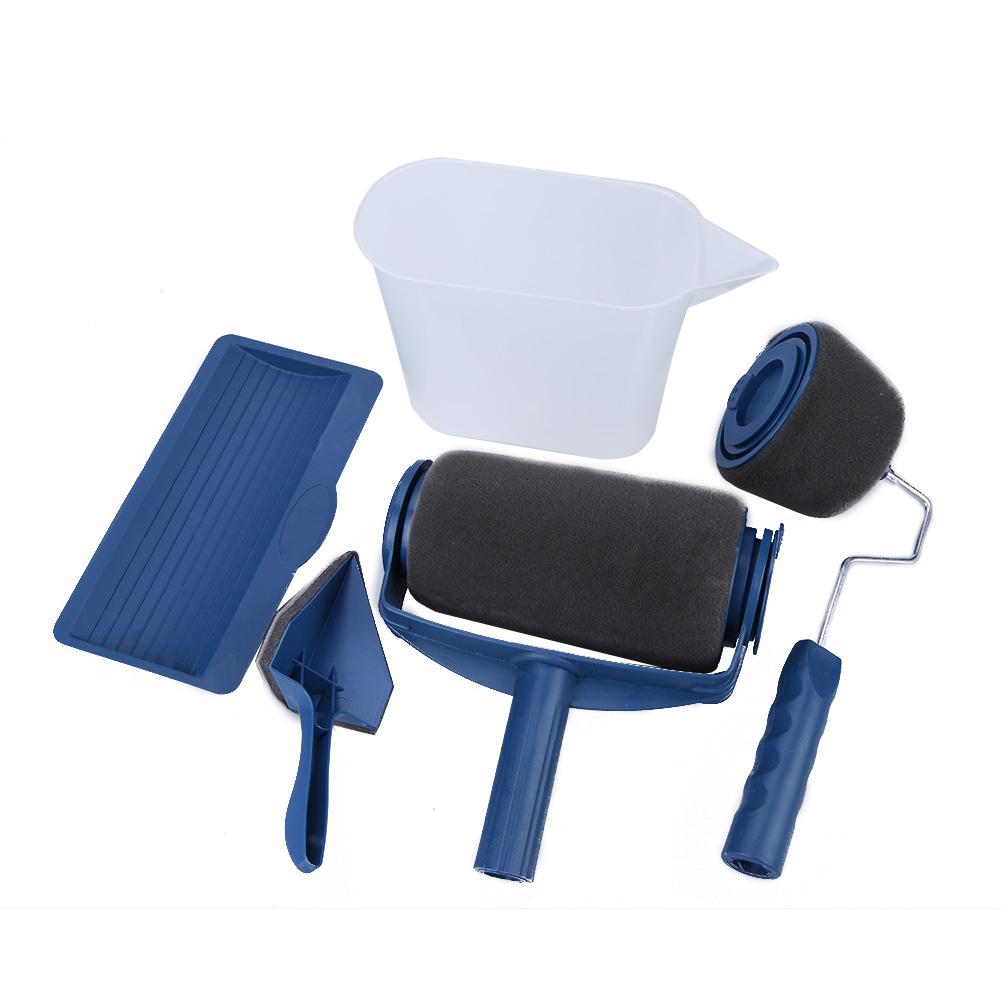 et mur peinture coureur rouleau facile à utiliser peinture brosse outils usage domestique mur décoratif bricolage brosses ensemble: 5PCS