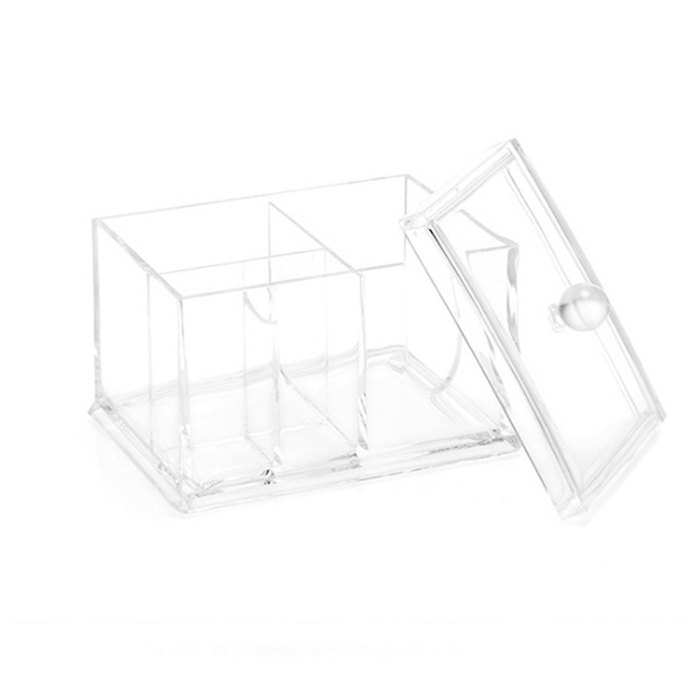 Stijlvolle Transparantie Katoen Bud Houder Tandenstoker Storage Case Katoen Bud Stofdicht Make Duidelijke Stok Houder Acryl Wattenstaafje L0730