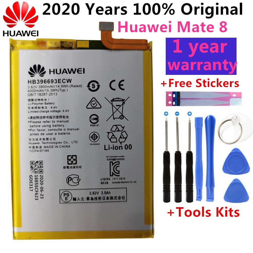 Huawei Orginal Battery Honor Nova Mate 2 2i 3 4 P8 P9 P10 P20 5C 5A 5X 6A 7X G7 8 8X 8C 9 9i G10 10 20 Lite Plus Pro Batteries: Huawei Mate 8