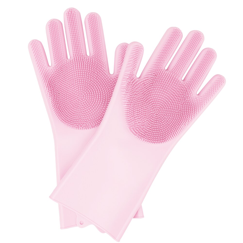1 Paar Silicone Schoonmaak Handschoenen Multifunctionele Magic Siliconen Schotel Rubber Wassen Handschoenen Voor Keuken Huishoudelijke Siliconen Wassen