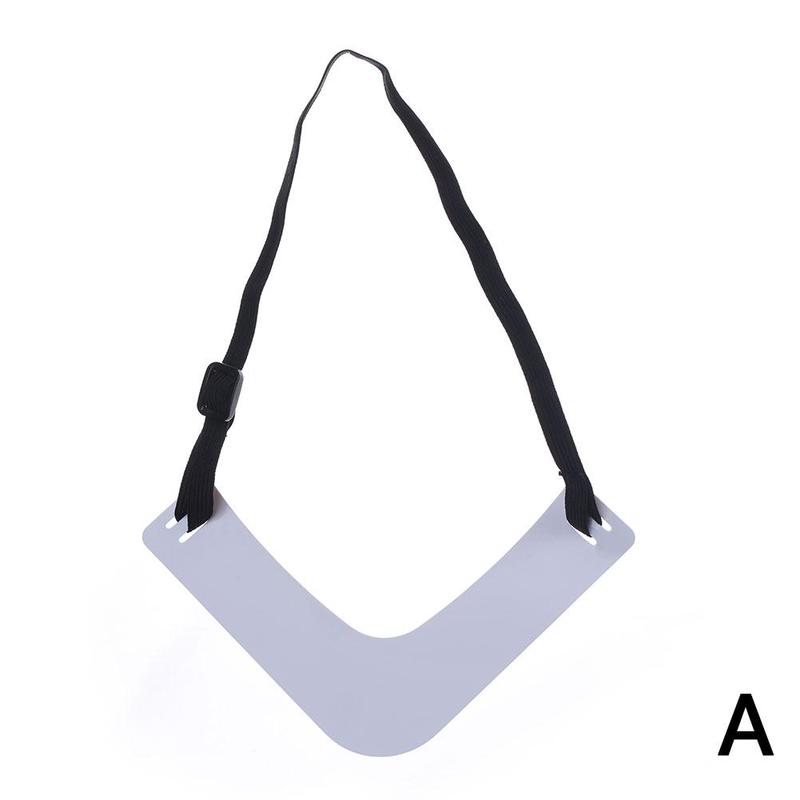 Herramienta de estilismo para Contorno de cuello y barba para hombre, tabla de corte para Barbilla, Barba, afeitado transparente y plantilla F4S9: White