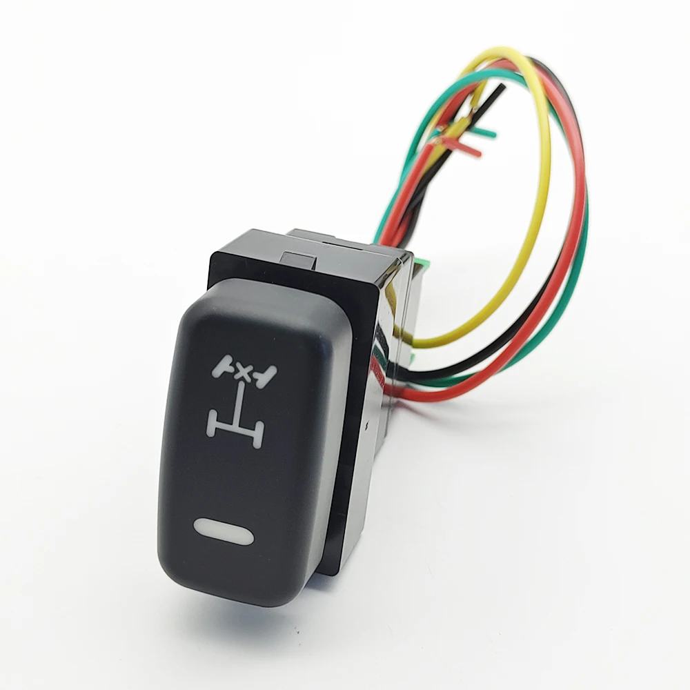 1Pc LED key switch power on off daytime running light DRL Mirror Switch Push Button For Mitsubishi Pajero V73 V93 V97 Lancer X: black