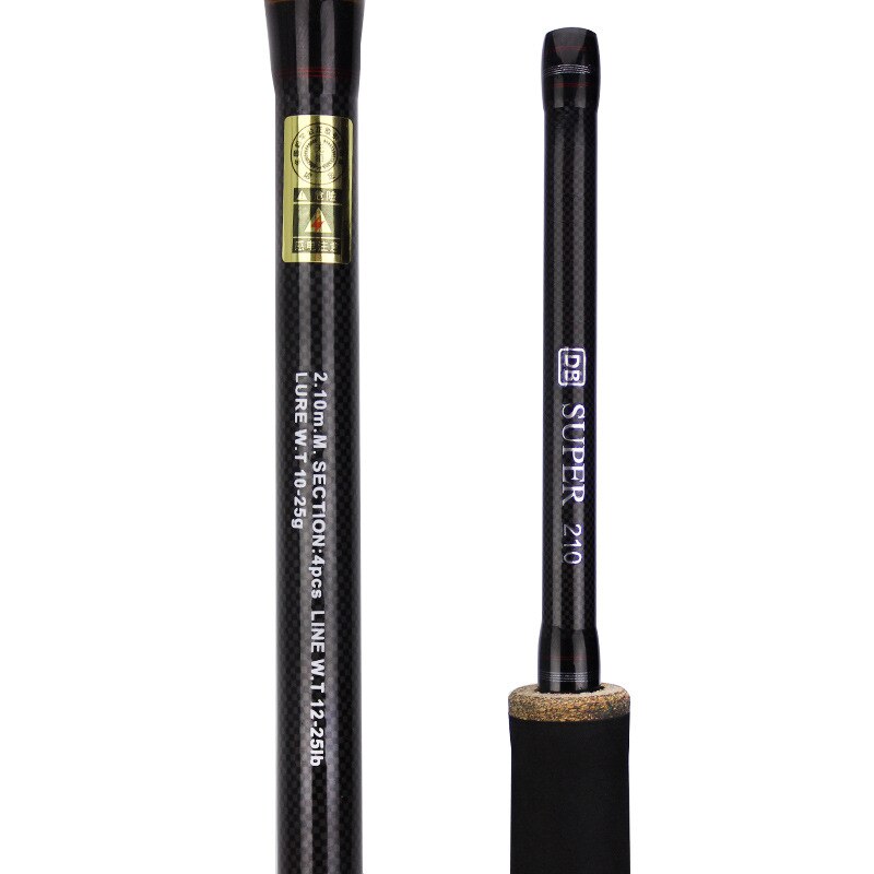 Faster Carbon Lure Rod 2.1m 2.4m 2.7m 3.0m 4section Baitcasting Fishing Rod Travel Ultra Light Casting Spinning Rod Carp Fishing