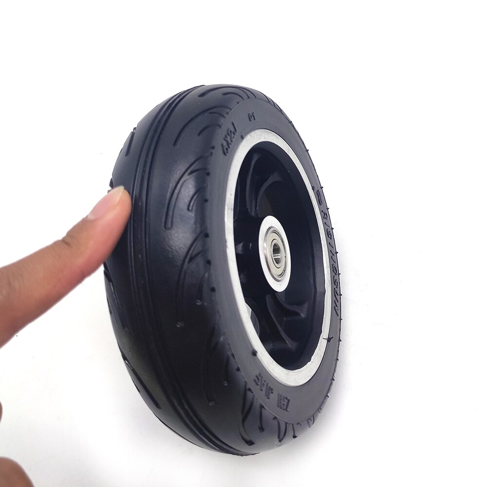 Explosion-proof 6 Inch Wheel 6x2 Solid Tire Wheel with Alloy Rim for Fast Wheel F0,jackhot,Nes Carbon Fiber Scooter