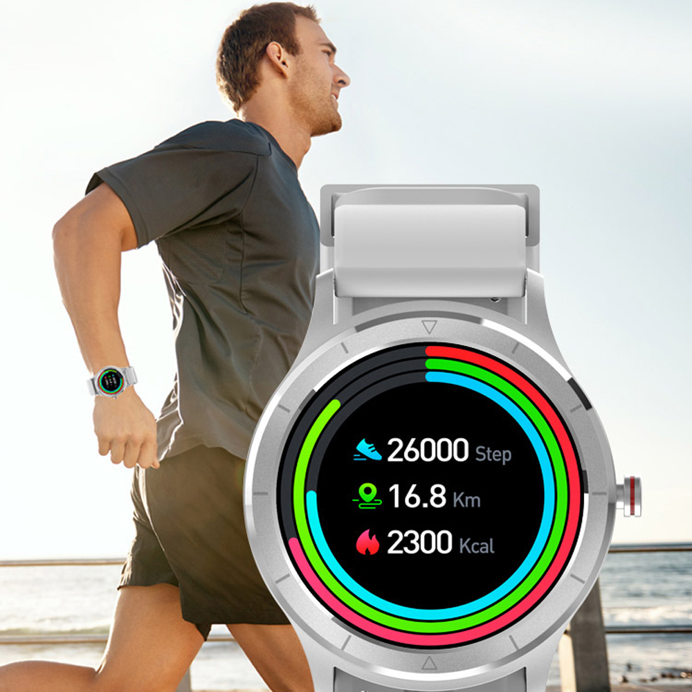 MISTEP ZM08 Men's Full Touch Screen Smart Watch IP67 Waterproof Blood Pressure Heart Rate Sports Fitness Tracker for Android iOS