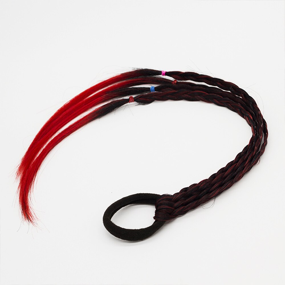 Girls Colorful Wigs Ponytail Hair Ornament Headbands Rubber Bands Beauty Hair Bands Headwear Kids Hair Accessories Head Band: 1